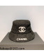 Chanel Logo Shearling Bucket Hat Black 2021