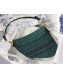 Dior Saddle Medium Bag in Embroidered Oblique Canvas Green 2019