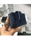 Dior Lady Dior Patent Cannage Calfskin Card Holder Blue 2019