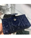 Dior Lady Dior Patent Cannage Calfskin Card Holder Blue 2019