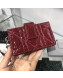 Dior Lady Dior Patent Cannage Calfskin Card Holder Burgundy 2019