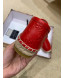 Gucci Signature GG Leather Espadrilles Red 2019