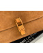 Saint Laurent Carre Satchel Box Bag in Suede 585060 Brown 2019