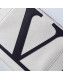 Valentino Large VLogo Canvas Pouch Bag White 2019