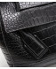 Bottega Veneta Arco Medium Crocodile Embossed Leather Top Handle Bag Black 2019