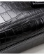 Bottega Veneta Arco Medium Crocodile Embossed Leather Top Handle Bag Black 2019