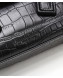 Bottega Veneta Arco Small Crocodile Embossed Leather Top Handle Bag Black 2019