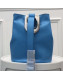 Bottega Veneta Drop Leather Oversize Loop Bucket Bag Blue 2019