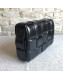 Bottega Veneta Padded Cassette Medium Crossbody Messenger Bag in Paper Calfskin Black 2019