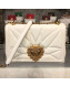Dolce&Gabbana DG Devotion Medium/Large Shoulder Bag in Quilted Nappa Leather White 2019