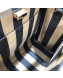 Fendi Peekaboo X-Lite Medium Striped Lining Bag Dark Brown 2019