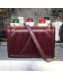 Dolce&Gabbana DG Devotion Medium/Large Shoulder Bag in Quilted Nappa Leather Burgundy 2019