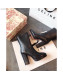 Dior D-Rise Lambskin Zipped High-Heel Ankle Boot Black 2019