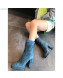 Dior D-Rise Suede Zipped High-Heel Ankle Short Boot Blue 2019