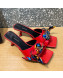Versace Lambskin Heel Slide Sandals 5.5cm Red 2021 30