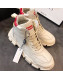 Gucci Superme Calfskin High-Top Sneakers White/Red 2019