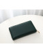 Gucci Zumi Grainy Leather Zip Around Wallet 570661 Green