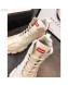 Gucci Superme Calfskin High-Top Sneakers White/Red 2019