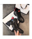 Gucci Superme Calfskin High-Top Sneakers Black/Red 2019