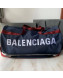 Balenciaga Fabric Travel Top Handle Bag Blue 2019