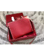 Valentino Smooth Calfskin Rockstud Large Top Handle Bag Red Fall 2018