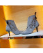Louis Vuitton LV Janet Striped Canvas High-Heel Ankle Short Boot Black 2019