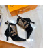 Louis Vuitton LV Janet Suede High-Heel Ankle Short Boot Black/Monogram 2019