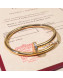 Cartier Juste un Clou Bracelet with Crystal Trim Golden Yellow 2019