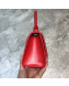 Balenciaga Hourglass Mini Top Handle Bag in Smooth Leather Red/Gold 2019