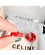 Celine Hoop Earring with Crystal Red 2018