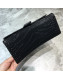 Balenciaga Hourglass Small Top Handle Bag in Crocodile Embossed Leather All Black 2019