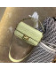 Fendi Baguette Medium FF Logo Lambskin Flap Bag Light Yellow 2019