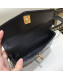 Chanel Patent Leather Chain Flap Waist Bag Black 2019