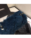 Chanel Shearling Lambskin Small Flap Bag AS1199 Dark Blue 2019