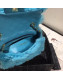 Chanel Shearling Lambskin Small Flap Bag AS1199 Blue 03 2019