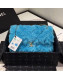 Chanel Shearling Lambskin Medium Flap Bag AS1063 Blue 03 2019