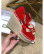 Gucci Knit Platform Wedge Espadrilles Red 2019