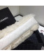Chanel Shearling Lambskin Medium Flap Bag AS1063 White 2019