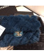 Chanel Shearling Lambskin Medium Flap Bag AS1063 Blue 04 2019
