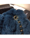 Chanel Shearling Lambskin Medium Flap Bag AS1063 Blue 04 2019