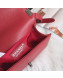 Chanel Chevron Grained Calfskin Small Boy Flap Bag A67085 Red/Silver 2019