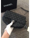 Chanel Grained Deerskin Zipped Flap Bag Black 2019