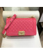Chanel Quilting Grained Calfskin Medium Boy Flap Bag A67086 Pink/Gold 2019