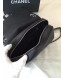 Chanel Grained Deerskin Zipped Flap Bag Black 2019