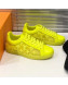 Louis Vuitton Luxembourg Monogram Embroidered Low-top Sneakers Neon Yellow 2019 (For Women and Men)