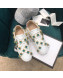 Gucci Flashtrek Sneaker with Removable Crystals White/Green/Gold 2019