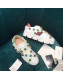 Gucci Flashtrek Sneaker with Removable Crystals White/Green/Gold 2019