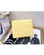 Chanel Chevron Calfskin Chain Flap Bag AS0025 Yellow 2019