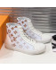 Louis Vuitton Tattoo Monogram Leather High-top Sneakers White 2019 (For Women and Men)