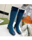 Gucci GG Canvas Knee-High Boot Blue 2021